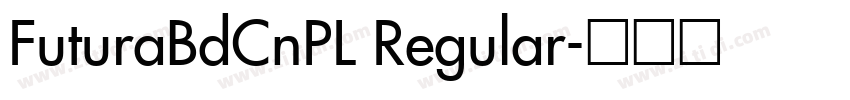 FuturaBdCnPL Regular字体转换